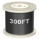 BLIKA 300FT 3/16" Black Stainless Steel Cable, 304 Stainless Steel Decking Railing Cable with 7 x 19 Strand Construction, 3700lbs Breaking Strength Marine Grade for Rail, Deck and DIY Balustrade