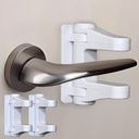 Door Lever Lock Child Proof, 2 Pack Door Handle Baby Proof No Drilling, 3M Adhesive Child Safety Cabinet Locks for Doors Simple Install and No Tools Needed, White