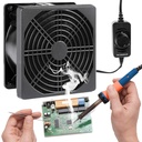 Solder Smoker Absorber Remover Fan with Speed Controller,Fume Extractor Smoke Prevention,120mm 120V Cooler Adjustable