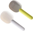 PRETYZOOM 2pcs Multi-functional Rice Scoops Portable Grain Shovels for Home Use Pet Food Easy to Hold Rounded Edges for Serving Rice and Cereals Grey Grey