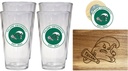 R and R Imports Tulane University Green Wave Officially Licensed Kitchen Pack - Wood Cutting Board, 4 Pint Glasses & Magnetic Bottle Opener