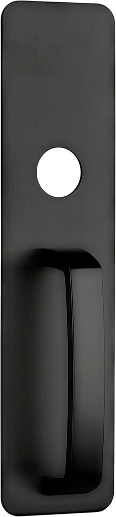 BRINKS Commercial - Commercial Door Pull Plate with Cylinder Hole, Matte Black Finish - Meets ANSI Grade 1 Standards, is UL Listed, and is ADA Compliant