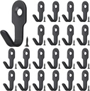 40Pcs Stainless Steel Mini Hook Professional Picture Hanging Hardware Heavy Duty Coat Hooks Wall Mounted Utility Hooks Toilet Pendant Hook (Black)