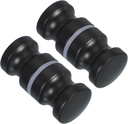 PATIKIL Glass Shower Door Handle, 2 Pcs Aluminum Alloy Back-to-Back Shower Door Knob Bathroom Sliding Shower Screen Round Pull Knobs Hardware for Replacement Groove Glass Door, Black