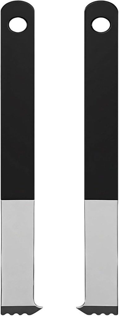 2 Pcs Paver Puller Tool with Serrated Edge, Heavy Duty Metal Paving Brick Extractor, 8.9 Inches, Comfortable Black Plastic Handle for Easy Garden Patio Paver Replacement