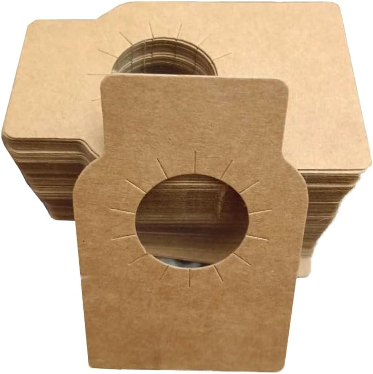 100Pcs Kraft Wine Bottle Tags Wine Cellar Label Reusable Wine Bottle Hanging Tags Double Sided Wine Bottle Neck Gift Tags for Cellar Collection Champagne, 8.9 x 5.7 cm, Brown, FBA-GUS0090510