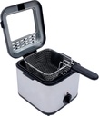 2.5L Deep Fryer with Basket Strainer Countertop Temperature Control Electric Fryer for Home and Commercial Use Stainless Steel Oil Fryer for Fried Chicken Shrimp Fries Chips