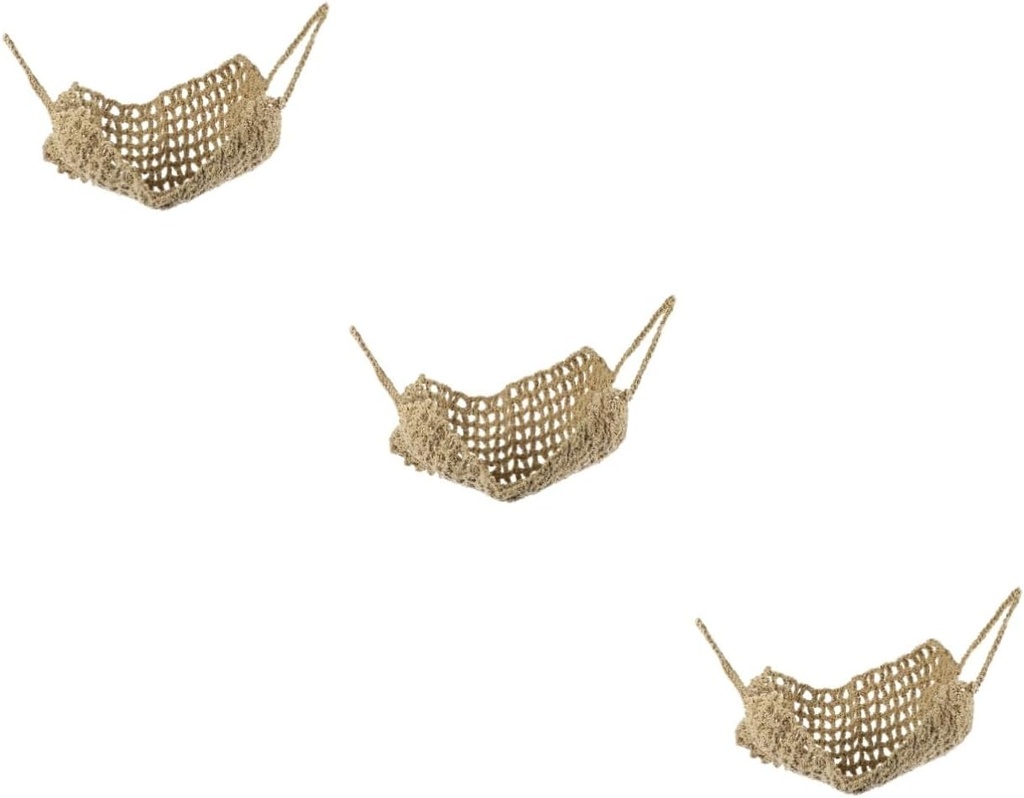 3pcs Fruit Hammock Household Hanging Basket Capacity Kitchen Fruit Holder Decorative Storage Banana Hammock Organizer