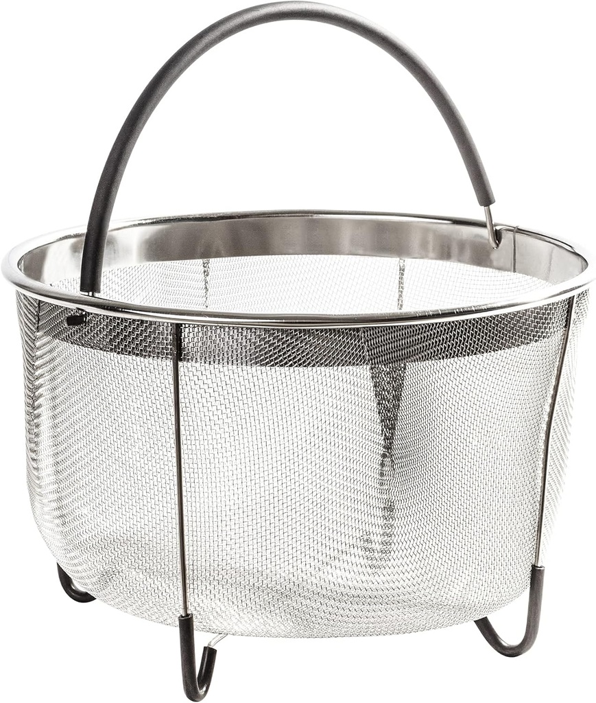 Instant Pot Accessories Steamer Mesh Basket Stainless steel Good for cooking, boiling and frying Eggs, Vagetables and pasta, Fits a 6 quart pressure cooker (6 QT)