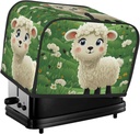 Cute Cartoon Sheep 2 Slice Toaster Covers Dustproof Splash-Proof Bread Machine Cover Fingerprint Protectors Small Washable Kitchen Appliance Cover Universal Size