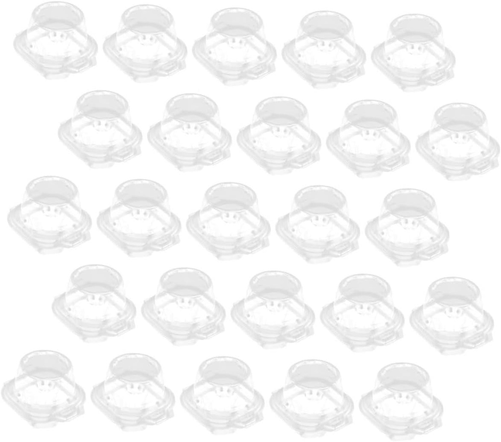 25pcs Clear Cupcake Boxes with Lids Food-safe Muffin Containers for Desserts Pastries and Egg Tarts Transparent Baking Holders for Display and Storage