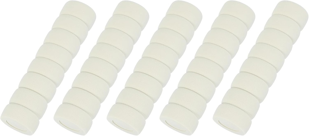 uxcell 5 Pcs Door Knob Cover, Safety Door Handle Protector Covers Anti-Collision Soft Spiral Door Knob Covers Foam Door Pull Cover for Bedrooms Bathrooms Offices Doors, White