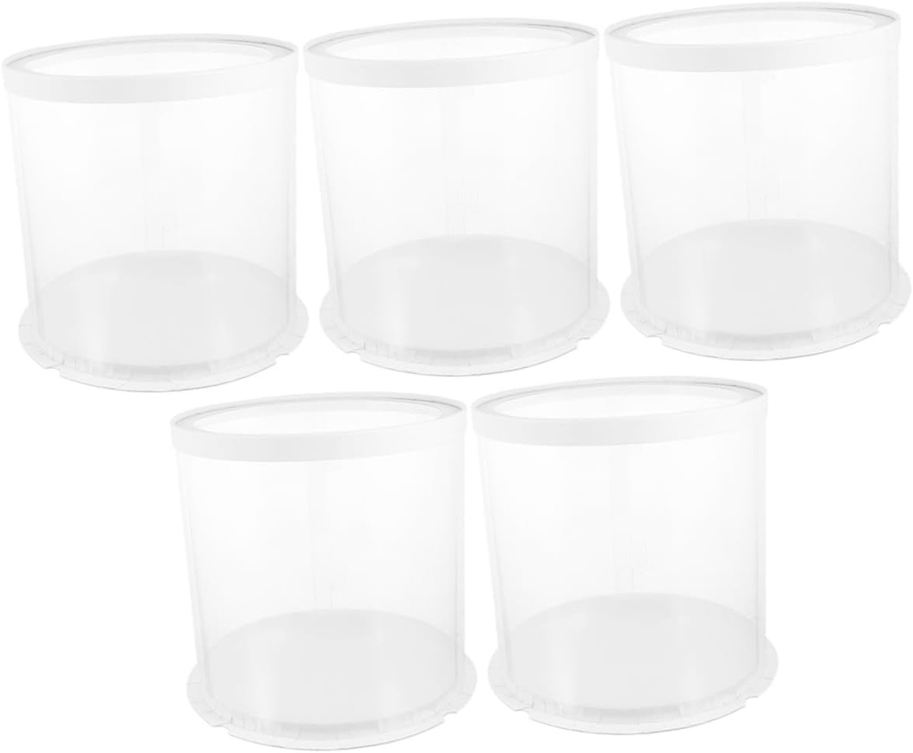 Cake Holder Lid 5 Pack Cake Tuerware Carrier and Lid for Bakery Shops and Home Display