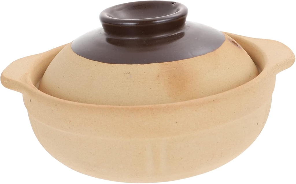 Alipis 1pc Ceramic Stew Pot Capacity for Soups and Stews Compatible Electric and Gas Stoves Smooth Glazed Surface