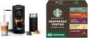 De'Longhi Nespresso Vertuo Plus Deluxe Coffee and Espresso Maker, Matte Black with Aeroccino Milk Frother + Starbucks by Nespresso Capsules, Vertuo Line