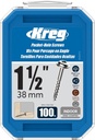 Kreg SML-C150-100 Zinc Pocket Screws, 1 1/2-Inch, #8 Coarse Thread, Maxi-Loc Head (100 Count)