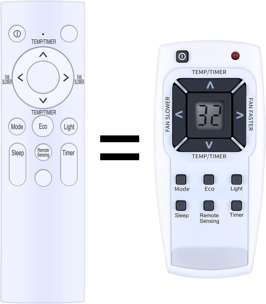 PZL RG63F/EF-ELD AC Replacement Remote Control for Frigidaire Window Room Air Conditioner FFTH082WA1 FFTA123WA1 FFTA103WA2 FFTA123WA2 FHWC063TC1 FFTA142WA2 FFTH102WA2 FFTA103WA1