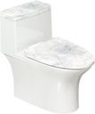 White Marble Bathroom Set Toilet Lid Cover Toilet Tank Cover 2 Piece 17 x 21