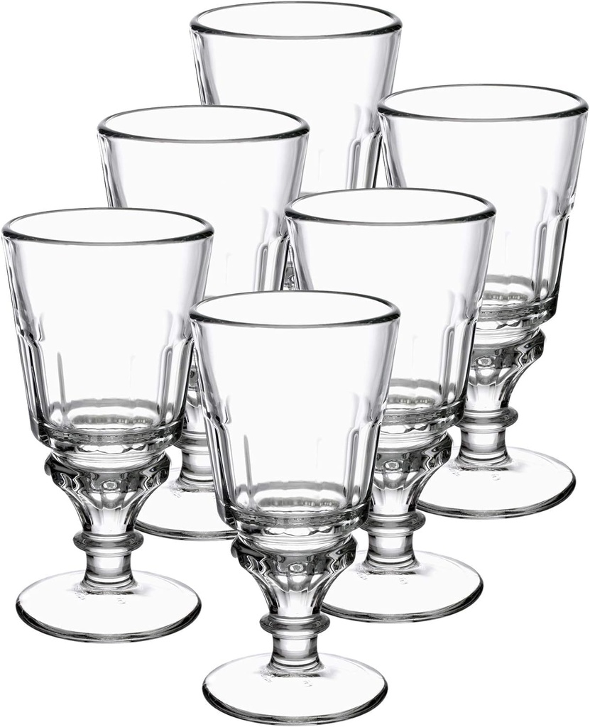 La Rochere Soleil Absinthe Glasses (Set of 6) – Bar Glasses Sets for The Home or Restaurant – Dishwasher Safe Cocktail Glasses – Sturdy Drinking Glasses Set (10.5 oz)