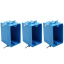 XGYYA 1-Gang 18 cu in,PVC New Work Standard Switch & Outlet Wall Electrical Box,ETL Certification,Blue Electric Boxes for outlets for Residential and Commercial Buildings (3 Pack)