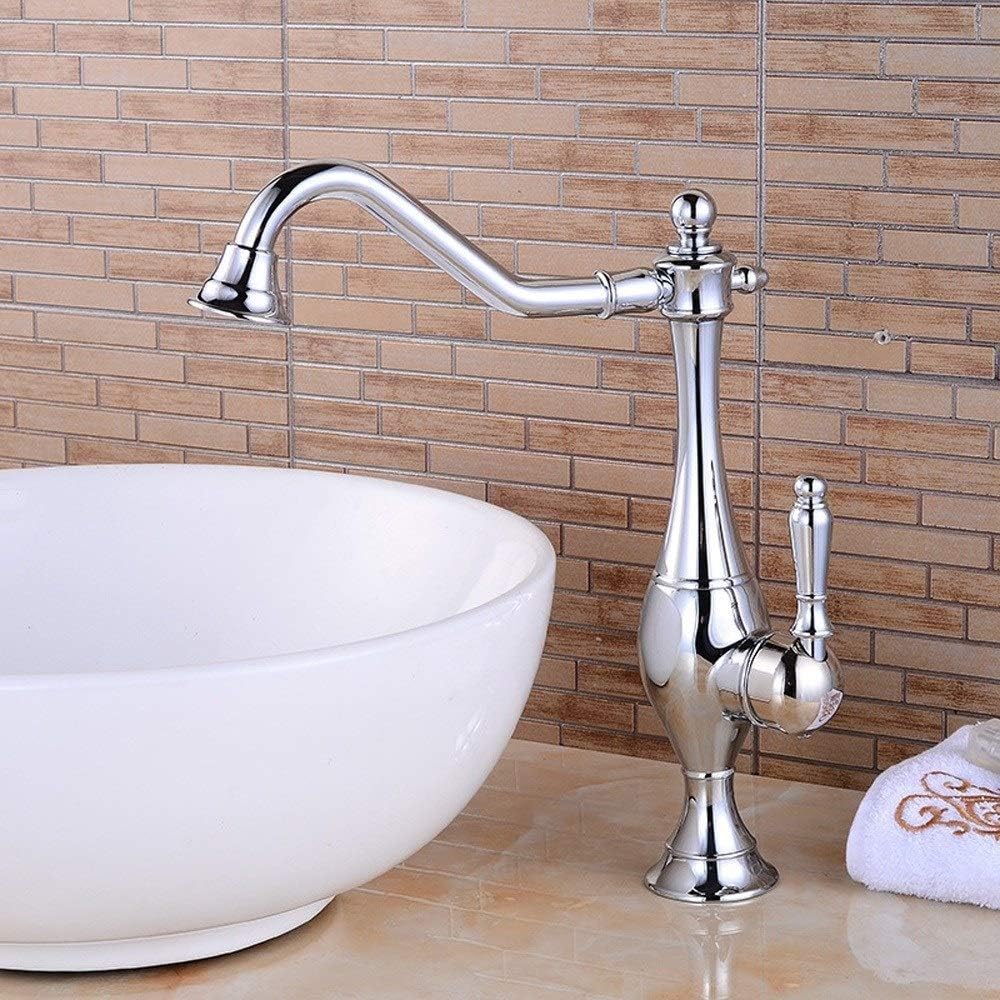 Kitchen Tap Highly Recommended Single Lever Chrome Pull Out with Spray Monobloc Mixer Kitchen Sink Taps,High Grade All Bronze Chrome Faucet Lifting Kitchen Bathtub Bathroom Taps Pe