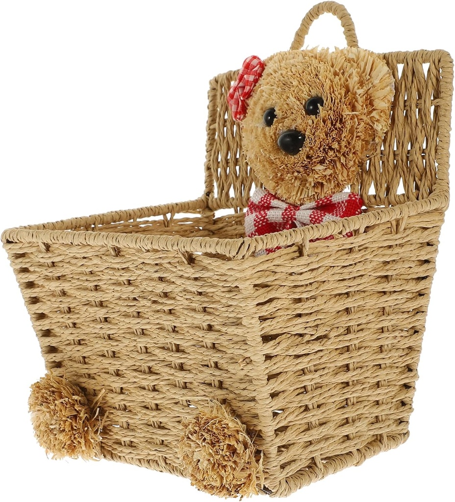 Stackable Storage Baskets Wall Hanging Organizer Imitation Rattan Basket for Kitchen Home Decor