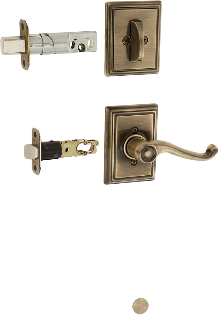Schlage Lock Company F59FLA609ADDRH Flair Right Handed Interior Pack Lever Set with Single Cy, Antique Brass