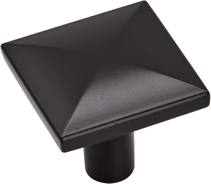 Amerock | Cabinet Knob | Matte Black | 1-1/8 inch (29 mm) Length | Extensity | 10 Pack | Drawer Knob | Cabinet Hardware