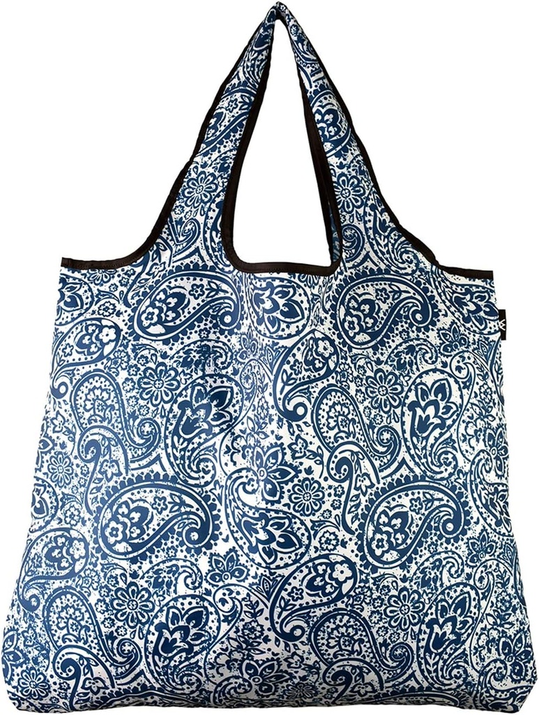 JUMBO Size, fashionable reusable shopping bags, reusable produce bags, washable reusable bags, foldable reusable bags, 55 lbs Polyester, Paisley
