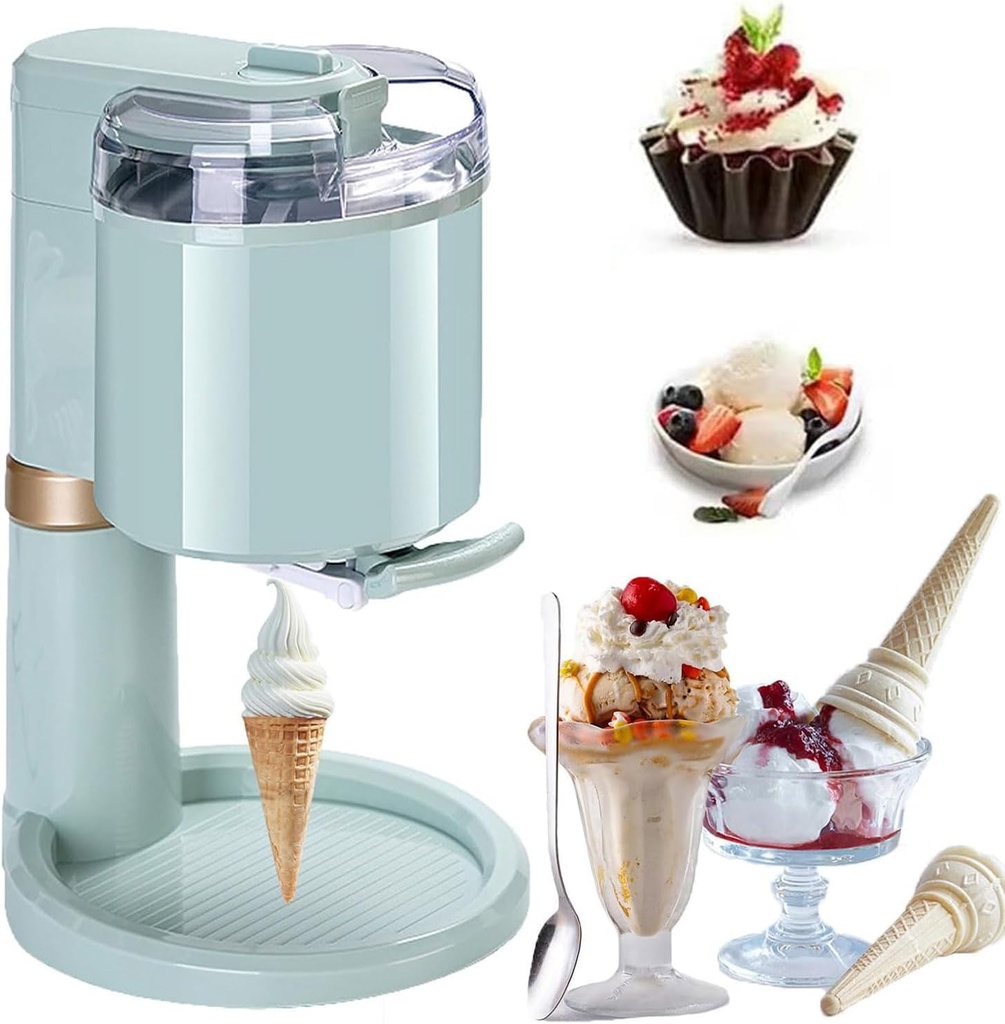 Soft Ice Cream Machine, 1000 Ml Large Capacity, Quick Homemade Ice Cream, Detachable and Easy to Clean, Home Dessert Making