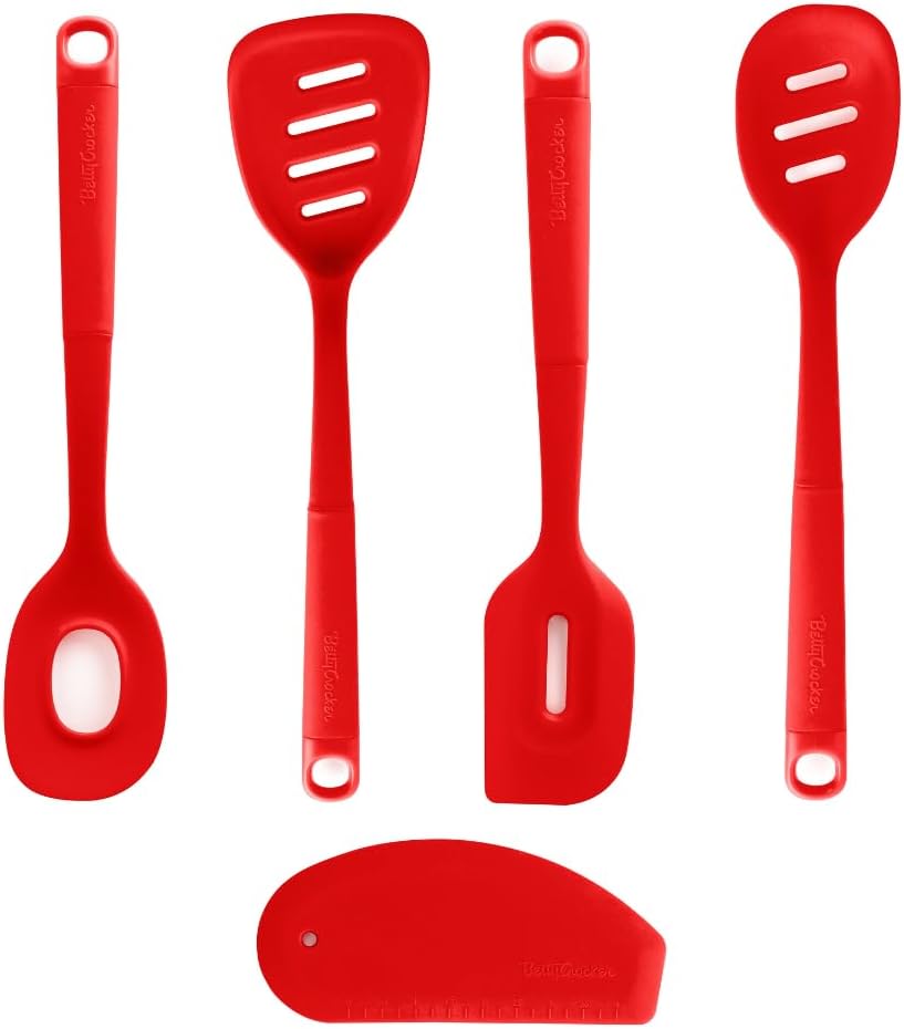 Betty Crocker Slotted Utensils Bundle. Set of 5 Utensils, ideal for any cooking or baking need. Prime quality, easy to clean, multi-functional, tools for your kitchen