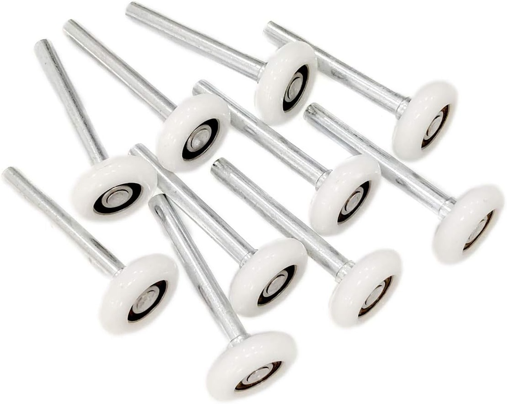 FKG 2" Inch Nylon Garage Door Roller 6200ZZ Shield Bearing, 4" inch Stem, Set of 10