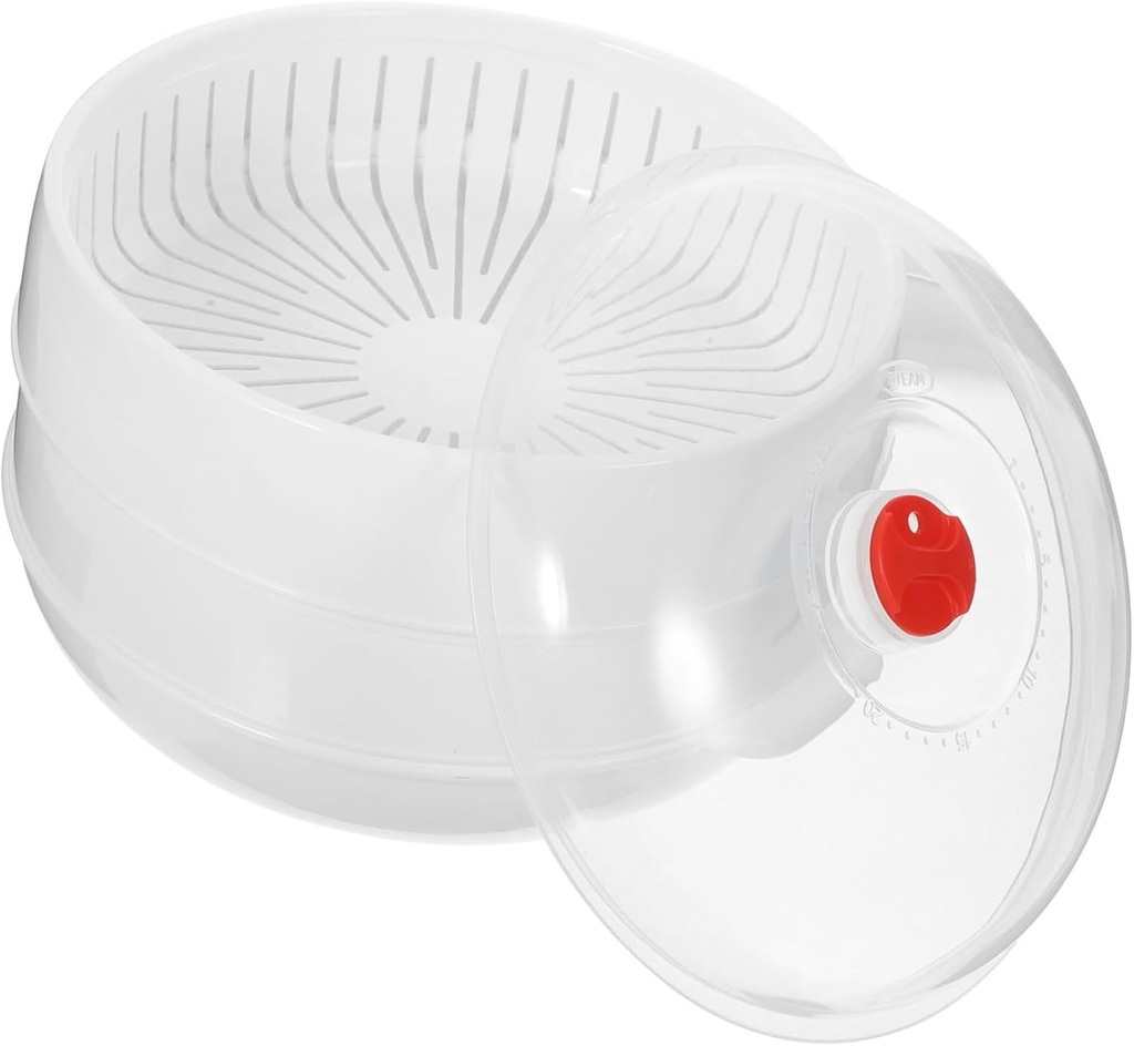 Microwave Vegetable Steamer Double Layer Steaming Cage Food Steamer Baskets High-temperature Resistance Plastic