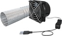Exhaust Fan Ventilation Fan Pipe Fan Portable for Window Kitchen Laundry Room, 1 Fan 1M Tube