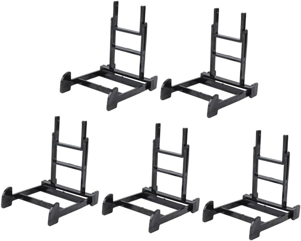 Cabilock 5pcs Plastic Plate Holders Multipurpose Display Stands Display Cabinet for Home Decor