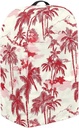 Palm Tree Red Beige Dustproof Blender Covers for Kitchen, Non-Slip Coffee Maker Food Processor Protection Covers Universal Fit Kitchen Mixer Accessories