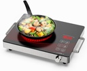 Portable Electric Stove 1800W, 110V Ceramic Hot Plate, Single Burner Cooktop with Knob Control, Timer, Safety Lock, Portable Cooking for Home, Office, RV