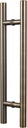 TOGU TG-6012 24 inches Solid Standoffs Heavy-Duty Commercial Grade-304 Stainless Steel Push Pull Door Handle/Barn Door Pull Handle/Glass Pulls, Brushed Antique Bronze Finish