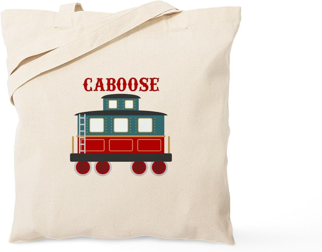 CafePress Train Caboose Tote Bag Reusable Natural Beige Canvas Shopping Bag