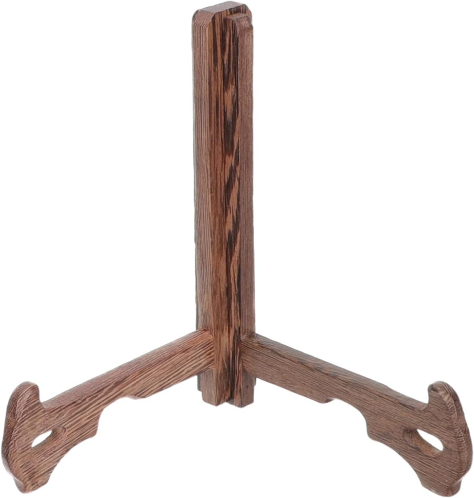 Cabilock 2pcs Classic Wooden Plate Holder Stand Display Stand for Kitchen Decorative Plate Rack for Home