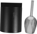 PRETYZOOM Stainless Steel Ice Scoop Storage Box Smooth Scooping for Nuts Grains Rice Flour for Tea Shops Kitchens