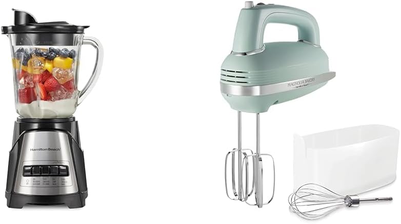 Hamilton Beach 700W 40oz Wave Action Blender and 5-Speed 1.3Amp Electric Hand Mixer Bundle