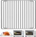 Smart Oven Rack for Breville Air Fryer Countertop Oven BOV845BSS, 14''×11.6'' Stainless Steel Air Fryer Accessories Replacement Parts Roasting Steamer Grill Racks Baking Tray