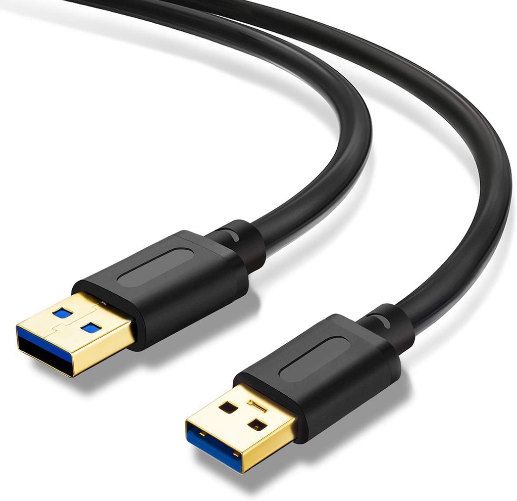USB 3.0 Male to Male Cable 3Ft,USB to USB Cable with Gold-Plated Connector for Hard Drive Enclosures, DVD Player, Laptop Cooler (3Ft/1M)