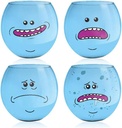 JUST FUNKY Rick and Morty 1.5oz Meeseeks Mini Glass set of 4