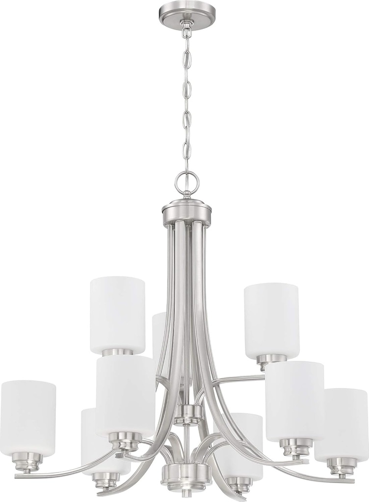 Craftmade Bolden 9 Light Chandelier Brushed Polished Nickel