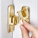 2 Packs Barn Door Latches,Gold 90/180 Degree Gate Lock,Zinc Alloy Right Angle Door Lock Latch,Flip Gate Latches Hardware,Door Security Sliding Door Latch Lock fo Cabinets,Bathroom