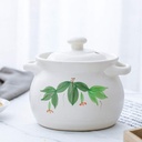 Terracotta Stew Pot Ceramic Casserole Casserole Pot for Oven Cooking Soup Pot Clay Slow Cooker Bibimbap Casserole with Lid 1L White-1L