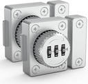 One-Way Door Combination Lock, Silver, Keyless, 1000 Password Combinations