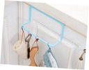 Blue Single Lever Over Cabinet Door Towel Bar Rack Multipurpose Lightweight Bathroom Accessory with Construction Easy Installation No Tools Portable Wall Towel Holder for Cabinets